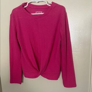 Jumping Beans Pink Twist Front Knit Top